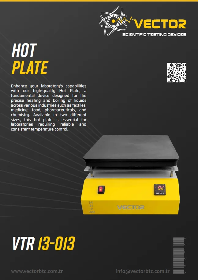 Vector VTR-13-013 hot plate — brochure cover