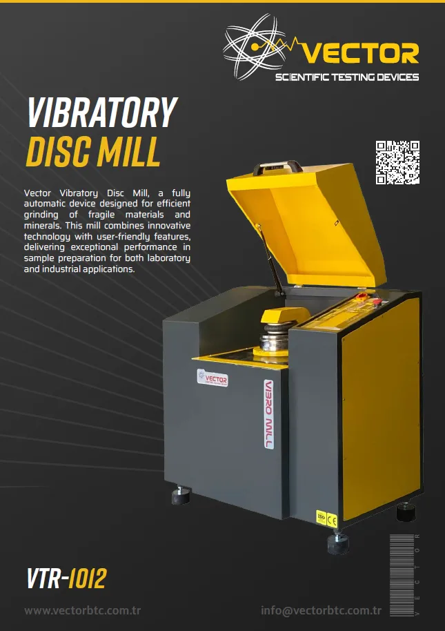 Vector VTR-1012 Hercules vibratory disc mill — brochure cover