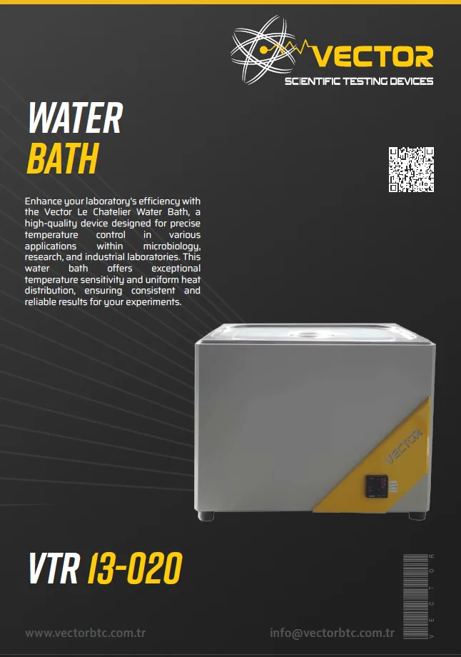 Vector VTR-13-020 Le Chatelier water bath — brochure cover