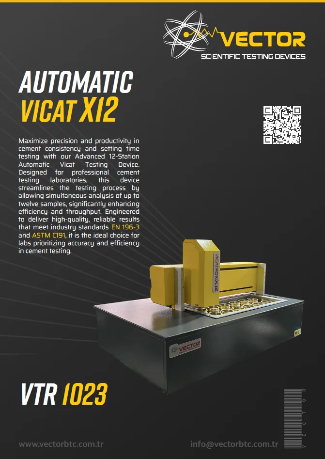 Vector VTR-1023 otomatik Vicat X12 broşür