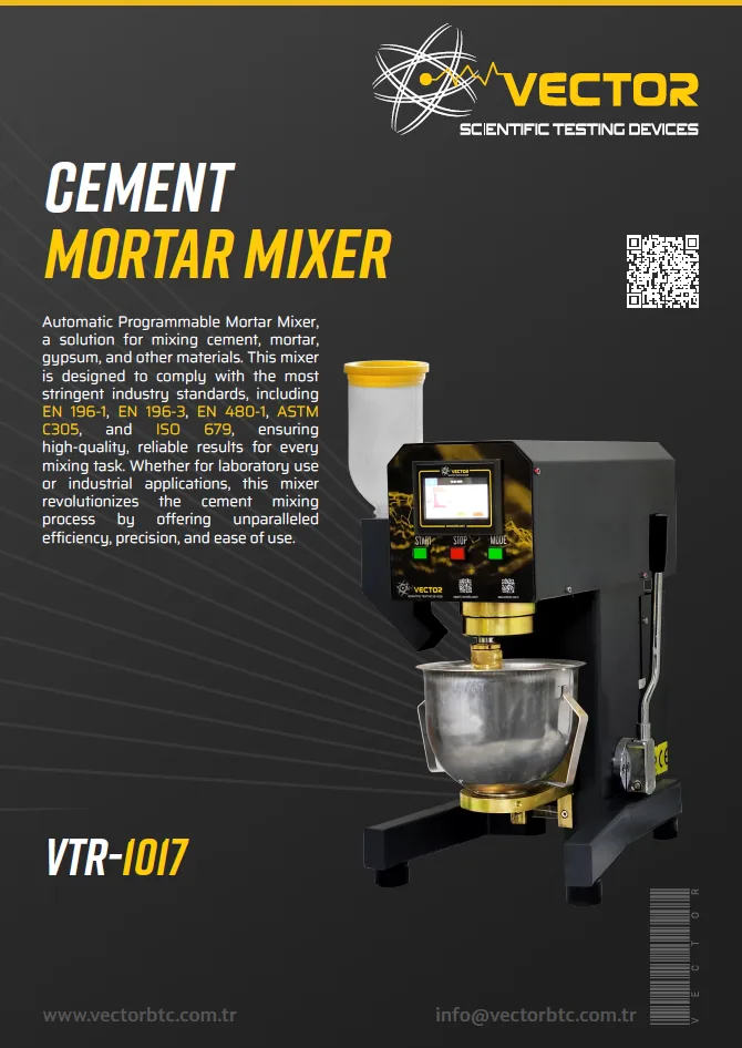 Mezcladora de mortero de cemento Vector VTR-1017 — portada del folleto