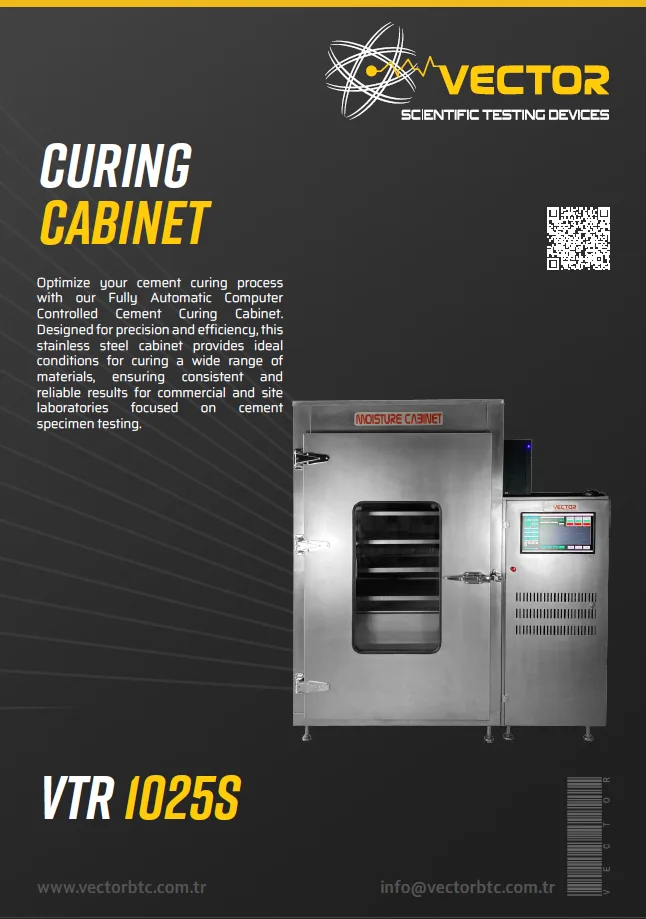 Vector VTR-1025S cement curing cabinet — brochure cover