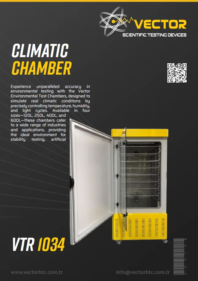 Vector VTR-1034 iklimlendirme kabini — broşür kapağı