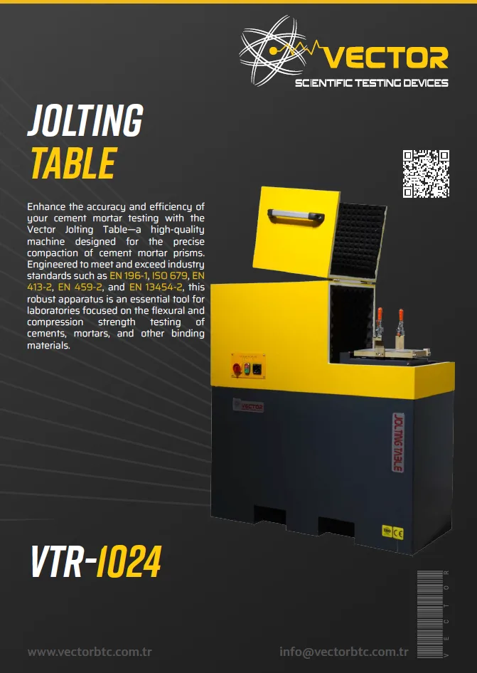 Vector VTR-1024 şoklama tablası — broşür kapağı
