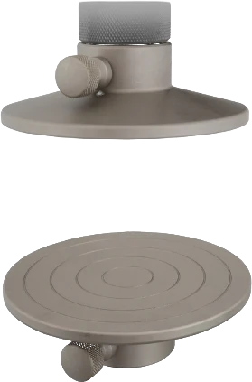 Upper and lower compression platens with a test specimen