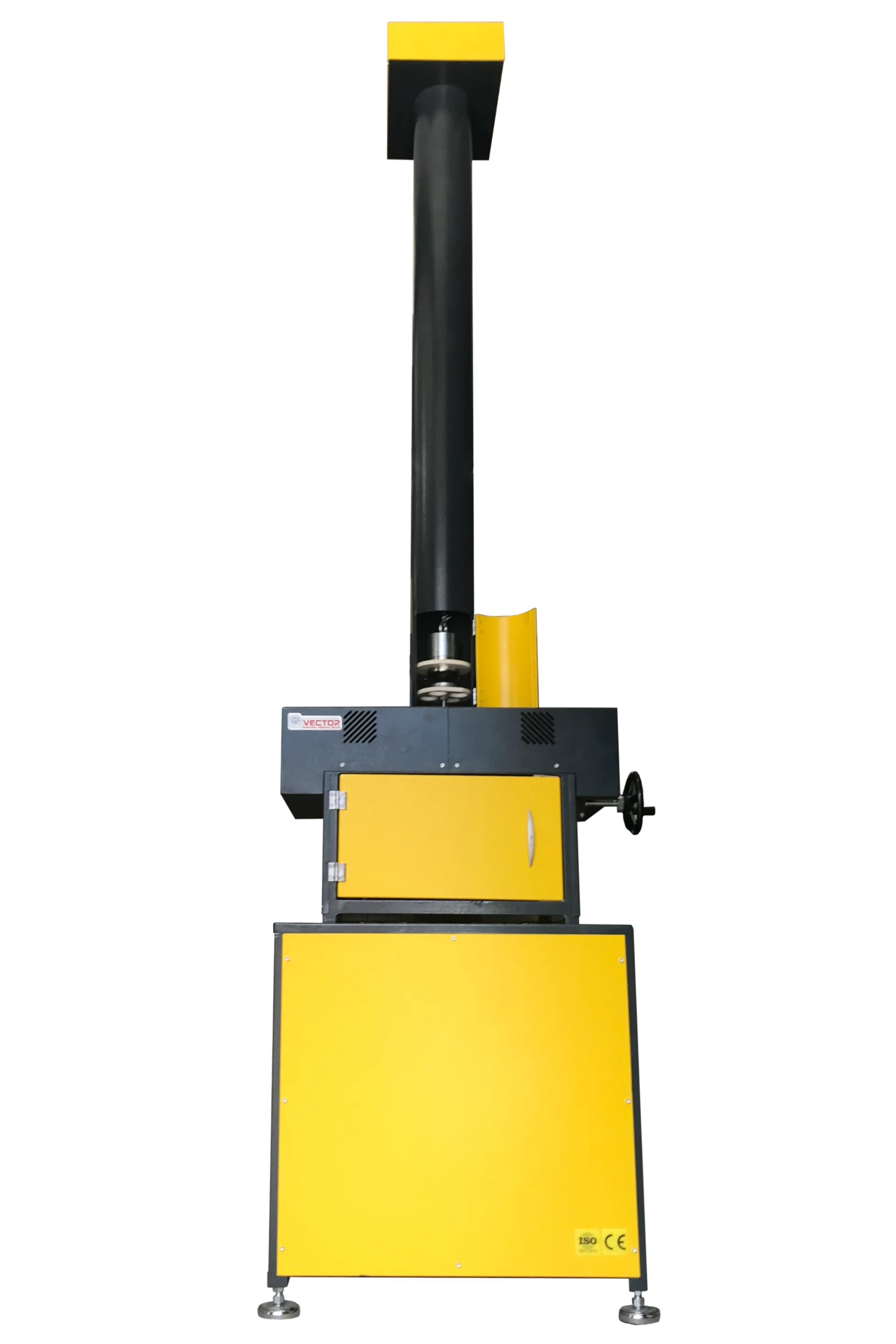 Drop weight impact tester working area