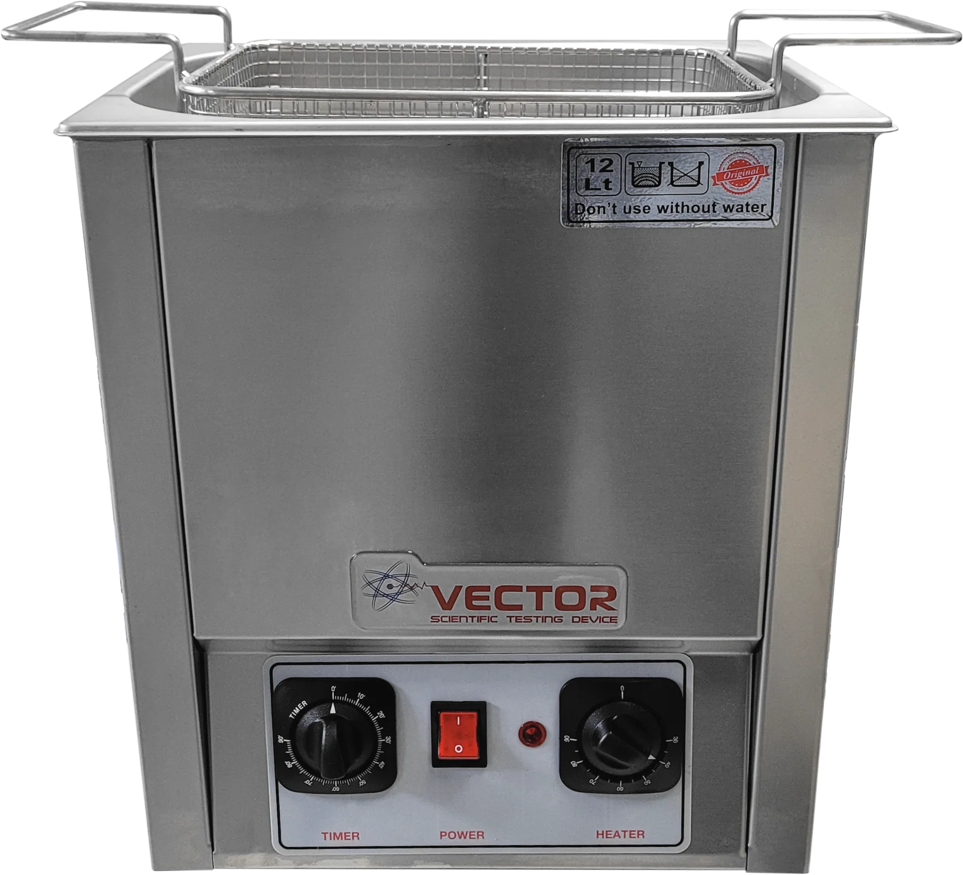Vector VTR-13-018 ultrasonik su banyosu — kontrol paneli ve kullanım