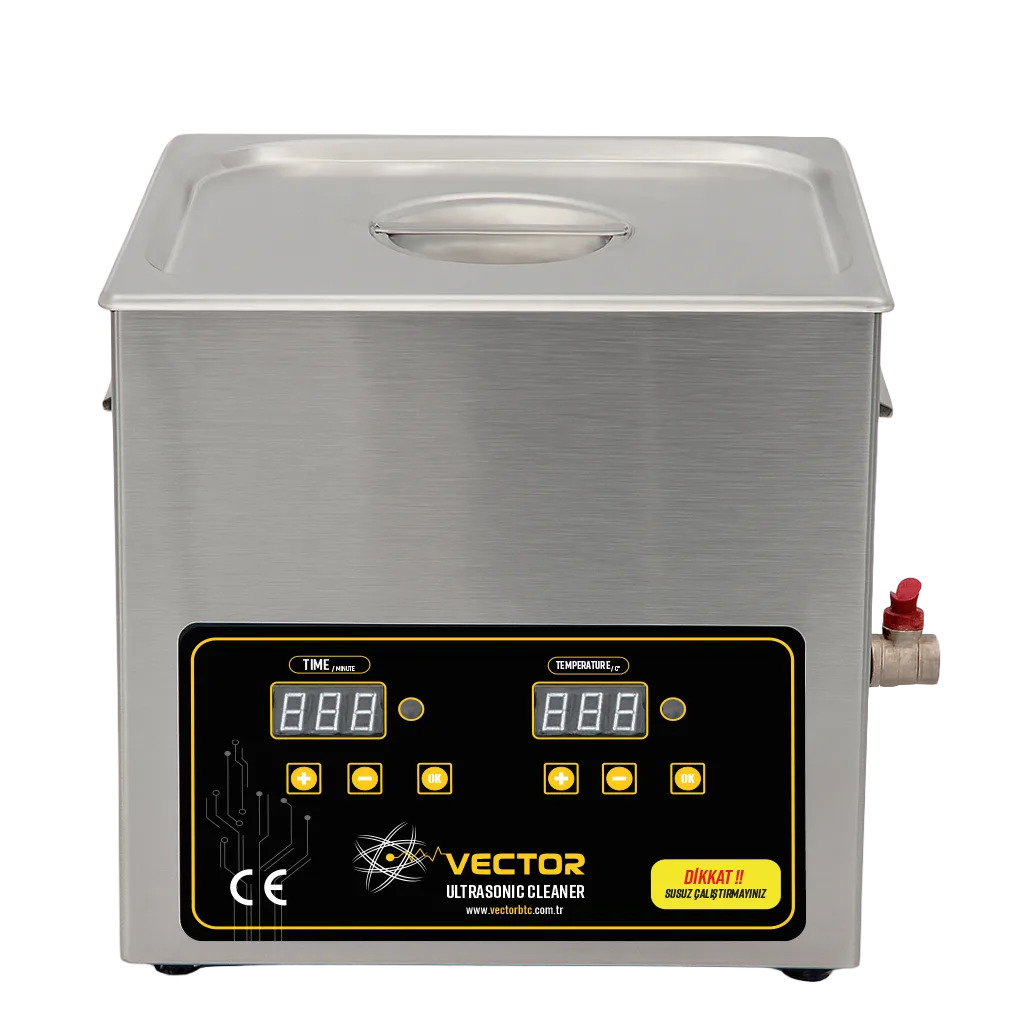 Vector VTR-13-018 ultrasonik su banyosu — banyo içi ve numune yükleme